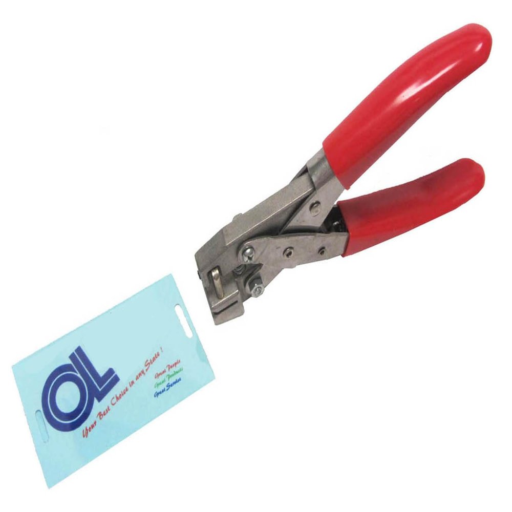 Heavy Duty Hand Held Badge and ID Card Slot Hole Punch (Features Larger Hole 15mm x 3.5mm) Stainless Steel