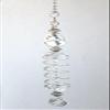 A Silvery Swirl Spring & Faceted Clear Glass Ceiling Fan Pull Chain view 3