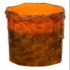 CWI Gifts G84104 Burnt Mustard Drip LED Timer Pillar Candle view 1