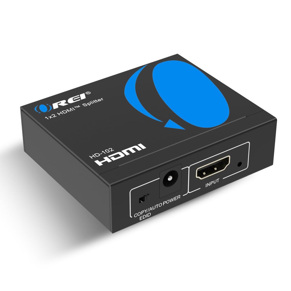 OREI HDMI Splitter 1 in 2 Out - For TV Mirror Only - Not for Multi Monitors, No HDCP bypass, USB Powered, No Adapter Included,1080P@60Hz & 4K@30Hz Resolutions  HDMI Splitter (HD-102)