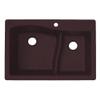 Swanstone QZ03322LS.170 Granite Kitchen Sink, 33" L x 22" H x 10" H, Espresso view 1