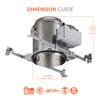 Halo Recessed H7ICATNB 6-Inch Housing IC Air-Tite No Socket Bracket 120-Volt Line Voltage Incandescent view 2