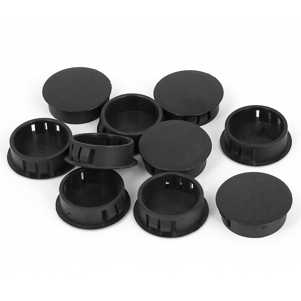 uxcell Plastic Household Flush Mounted Hole Tube Insert Caps Cover 30mm Dia
