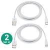 Smays 6ft Micro-USB and USB-C Charging Cable Bundle for Kindle Paperwhite (10th Gen, 3rd Gen, Signature Edition) & Fire Tablets (Fire HD 8, Fire 7, and All Models) view 2