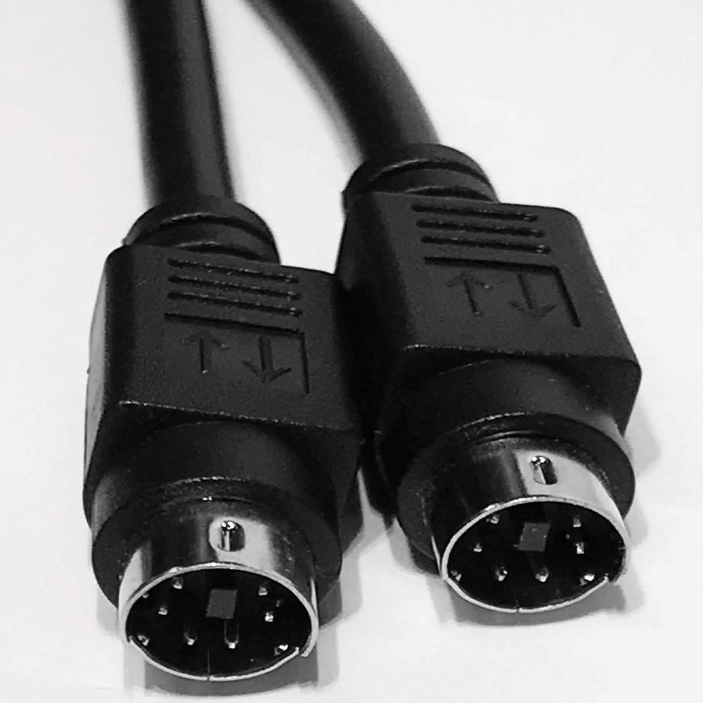 Kray Cables PS/2 Mini-Din 6 Pin Male Male Black Cable 6 ft Mouse and Keyboard
