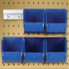 Quantum HNS210BL Hanging Rail System, 5-3/8-Inch Long by 4-1/8-Inch Wide by 3-Inch High, Blue, Set of 6 bins and 2 rails view 1