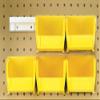 Quantum HNS210YL Hanging Rail System, 5-3/8-Inch Long by 4-1/8-Inch Wide by 3-Inch High, Yellow, Set of 6 bins and 2 rails view 1