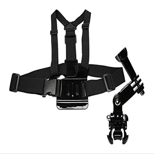 MaximalPower CA GP CS 3Way Arm Elastic Chest Strap with 3-Way Adjustment Base for GoPro (Black)