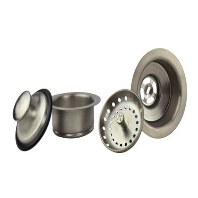 Keeney K5475DSBN Double Bowl Kitchen Sink Strainer and Garbage Disposal Flange Set, Brushed Nickel