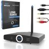 Long Range Bluetooth Transmitter or Receiver, Audio Only for TV PC Stereo, Connect Speaker, Headphones, Phone, aptX Low Latency Wireless Adapter, Listen in HD No Delay Optical RCA 3.5mm (Home RTX 2.0) view 1