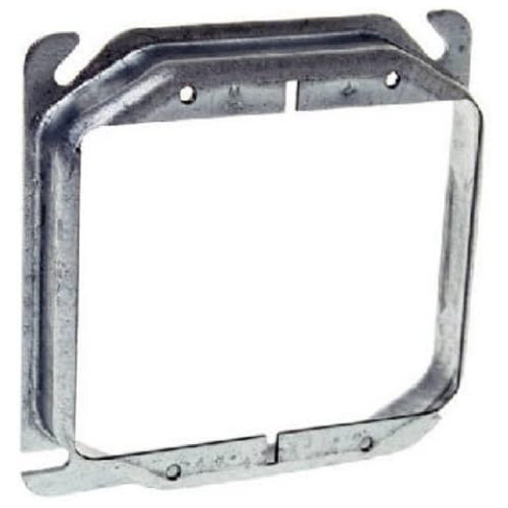 RACO 8779 Raised 3/4-Inch, 4-Inch Square Mud-Ring for 2 Devices
