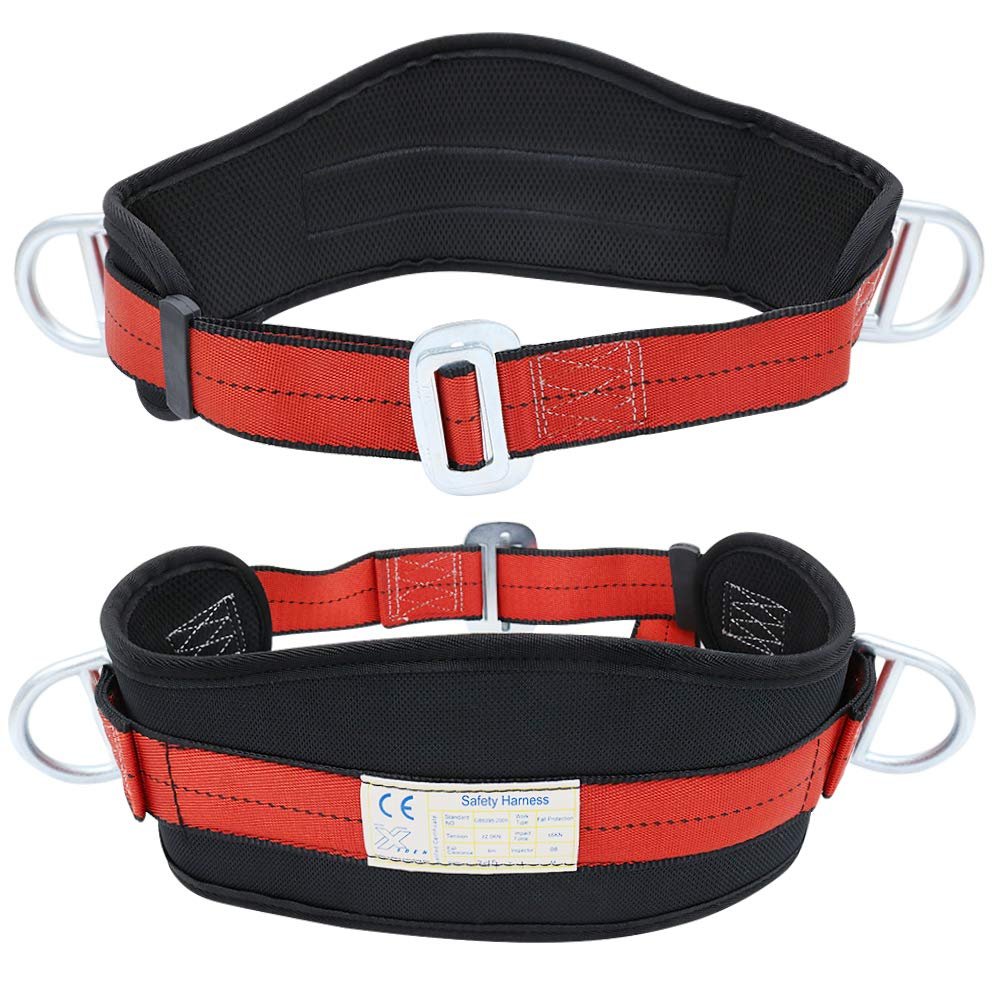 X XBEN Portable Safety Belt Kit, With Hip Pad and 2 D Rings, safety Climbing Harness
