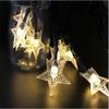 K JINGKELAI Solar Stars String Lights 6.5 Meters 30 LED Solar Fairy Lights for Christmas,Wedding,Outdoor,XmasTree,Garden,Patio,Party,Lawn Decoration (Warm White) view 1