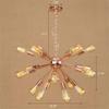 RUNNUP Adjustable Industrial 20" Wide Vintage Gorgrous Splendid Chandelier 18 Lights Open Bulb Style with Radial Fixture Arm in Copper Ceiling Light Pendant Light view 2