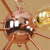 RUNNUP Adjustable Industrial 20" Wide Vintage Gorgrous Splendid Chandelier 18 Lights Open Bulb Style with Radial Fixture Arm in Copper Ceiling Light Pendant Light view 3