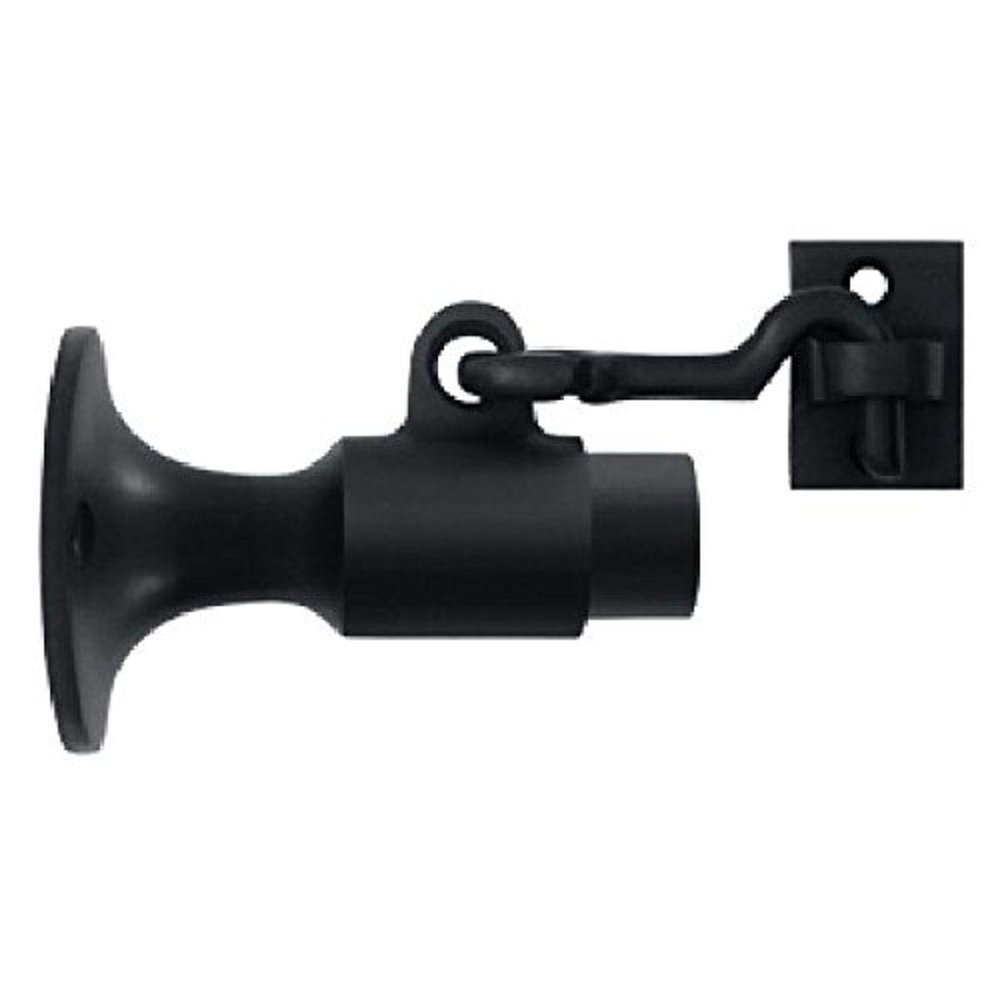 Deltana SAHW325U19 3-5/8-Inch Projection Wall Mount Bumper with Holder , Black