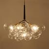 Aiwen Modern 3 Lights with 9 Bubble Glass Chandelier Lighting Suspension Light Ceiling Light Pendant Lamp for Stairs Living Room Foyer Entryway Meeting Room (Bulbs Not Included) view 4