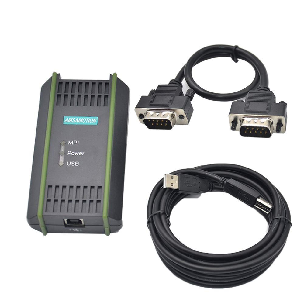 AMSAMOTION USB-MPI for Siemens S7-200 300 400 PLC 6GK1571-0BA00-0AA0 PC Adapter USB Port Programming Cable 6GK1571 0BA00 0AA0 Download Line