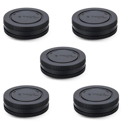 5 Pack Body Cap and Rear Lens Cover Kit for Sony A7 A7II A7III A7IV A7S A7SII A7SIII A7R A7RII A7RIII A7RIV A7RV A7C A7CII A9 A9II A6700 A6600 A6500 A6400 A6300 A6100 A6000 A5100 ZV-E1 ZV-E10 & More