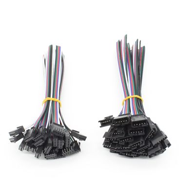 RGBZONE 20Pairs JST SM 5PIN Plug Male to Female EL Wire Cable Connector Adapter for 5050 RGBW RGBWW LED Strip Light