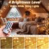 ZAECANY Super Long LED String Lights 99ft 300 LEDs Fairy String Lights with Switch/Timer, Indoor/Outdoor Copper String Lights with Remote, for Birthday Wedding Christmas, Plug in/8 Modes Warm White view 3