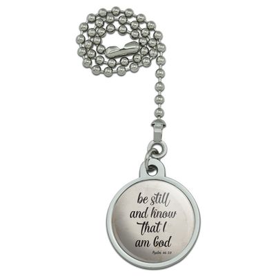 Be Still and Know That I am God Psalm Inspirational Christian Ceiling Fan