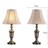 LIN XIAO HAO mayu Retro Desk Lamp E27 Minimalist Button Switch European Bedroom Bedside Metal Linen Lamp Cover Table Lamp Bronze Finish view 2