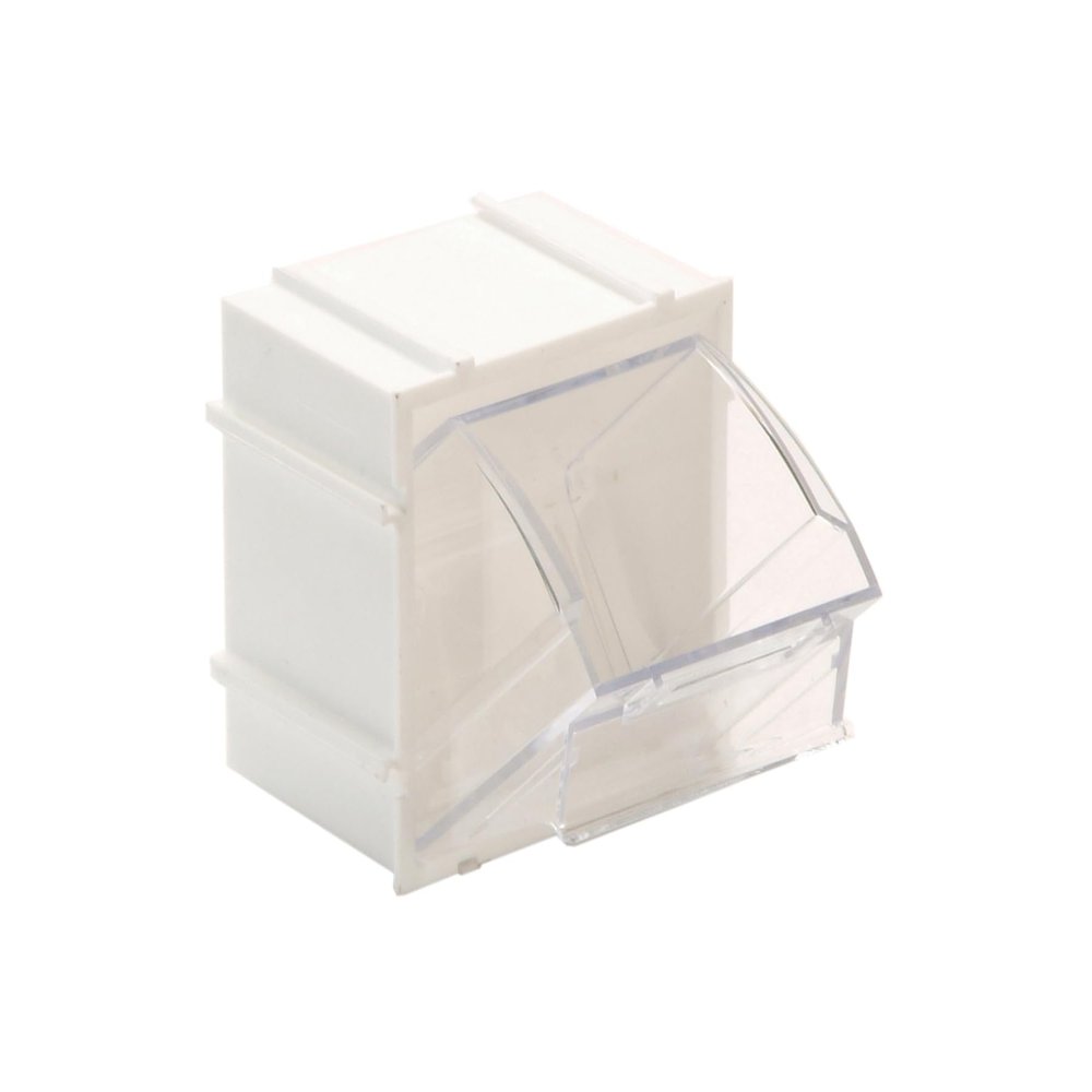 Quantum QTB409 Clear 2-Inch by 2-1/2-Inch by 2-3/4-Inch Tip Out Bin System, White, Case of 9