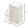 Quantum QTB409 Clear 2-Inch by 2-1/2-Inch by 2-3/4-Inch Tip Out Bin System, White, Case of 9 view 2