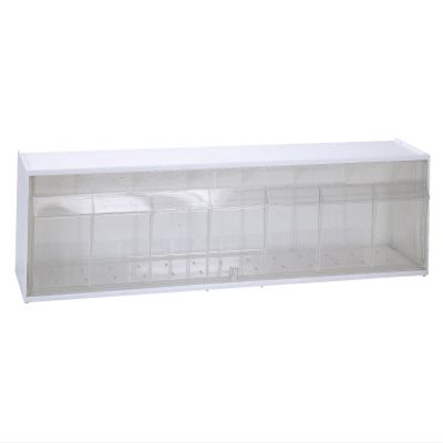 QUANTUM STORAGE SYSTEMS QTB412WT 1 Drawers Dividable Tip Out Bins Part Organizer White 6" H x 24" W x 6" D
