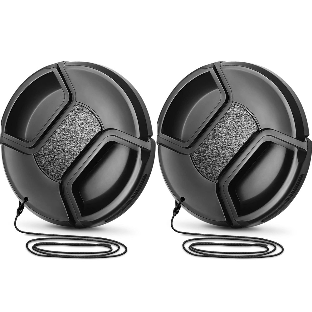 Altura Photo 58mm Lens Cap - 2 Pack Canon Cover for EOS Rebel T8i, T7, T7i, T6, T6i, T5, T5i, T3, SL3, 90D, 80D, T100 with EF-S 18-55mm f/3.5-5.6 is II Lenses and More