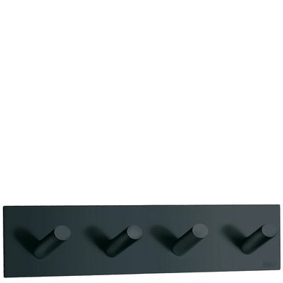 Beslagsboden Quadruple Wall Mounted Hook Finish: Black Matte Stainless Steel