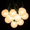 G40 White Pearl Outdoor Patio Globe String Lights (100 Foot - Green Wire) view 2