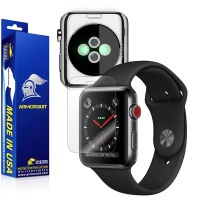 ArmorSuit MilitaryShield Clear Full Body Skin + Max Coverage Screen Protector for Apple Watch 42mm (Series 3) - HD Clear