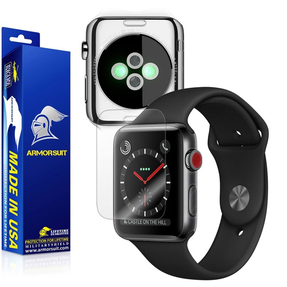 ArmorSuit MilitaryShield Clear Full Body Skin + Max Coverage Screen Protector for Apple Watch 42mm (Series 3) - HD Clear