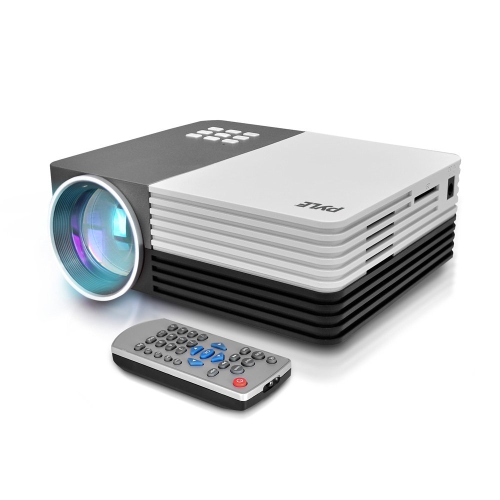 Pyle Video Projector 1080p Full HD Professional Cinema Home Theater - Digital Multimedia, Built-in Stereo, Adjustable Keystone Picture Presentation Projection and Supports USB, VGA & HDMI - (PRJG65)