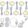 Cefrank Dimmable LED Puck Lights, 6-Pack Under Cabinet Lighting Warm White view 1