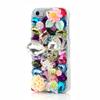 STENES Bling Case Compatible with iPhone 8 Plus Case - 3D Handmade Series Crystal Butterfly Rhinestone Pendant Flowers Leaf Sparkle Rhinestone Cover - Colorful view 1