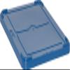 QUANTUM STORAGE SYSTEMS COV93000BL Cover for Dividable Grid Container DG93030, DG93060, DG93080 and DG93120, Blue, 3-Pack view 1