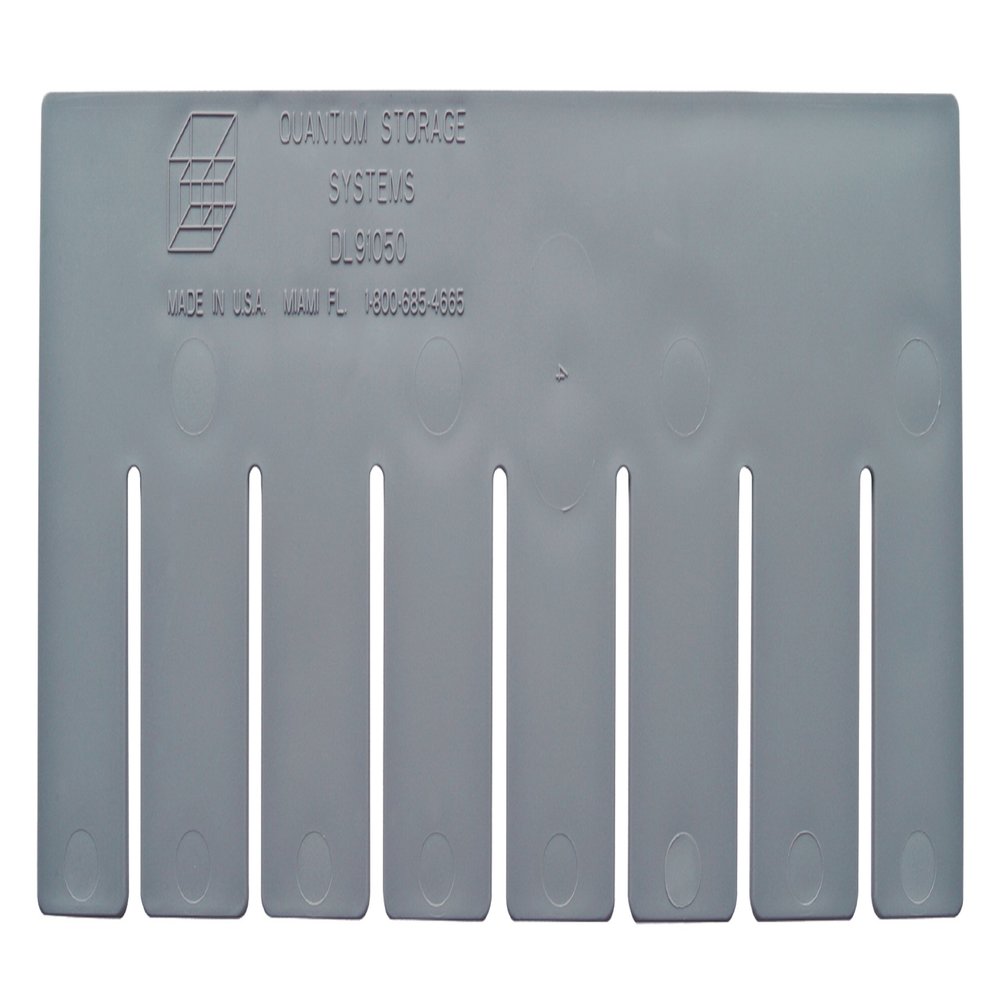 QUANTUM STORAGE SYSTEMS DL91050 Long Divider for Dividable Grid Container DG91050, Gray, 6-Pack