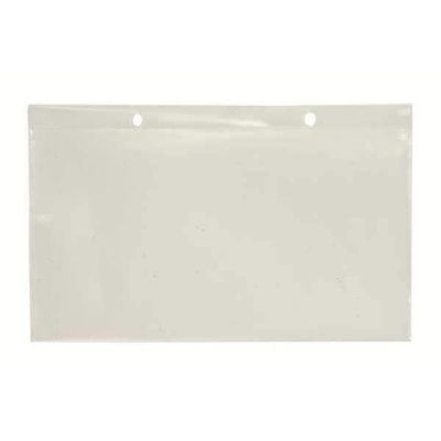 Quantum LBL3X5 Identification Label Holder for Warehouse Dividable Container Commercial Wire Shelving Hanging Basket | Fits DG92050, DG92060 and DG93060 | 5"W x 3"H, Clear, Polyethylene (Pack of 6)