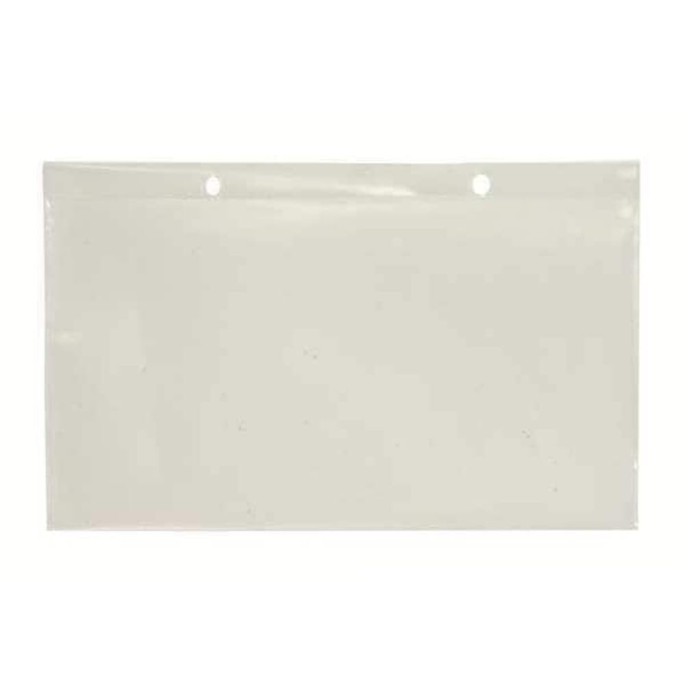 Quantum LBL3X5 Identification Label Holder for Warehouse Dividable Container Commercial Wire Shelving Hanging Basket | Fits DG92050, DG92060 and DG93060 | 5"W x 3"H, Clear, Polyethylene (Pack of 6)