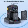 BOBLOV D7 4K GPS Body Camera, 256GB IP67 Waterproof, 2 * 1950mAh Batteries view 3