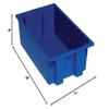 QUANTUM STORAGE SYSTEMS SNT180BL Genuine Stack and Nest Tote, Heavy-Duty Polypropylene Container for Warehouse, Shipping & Storage, 18" x 11" x 6", Blue, 6-Pack view 2