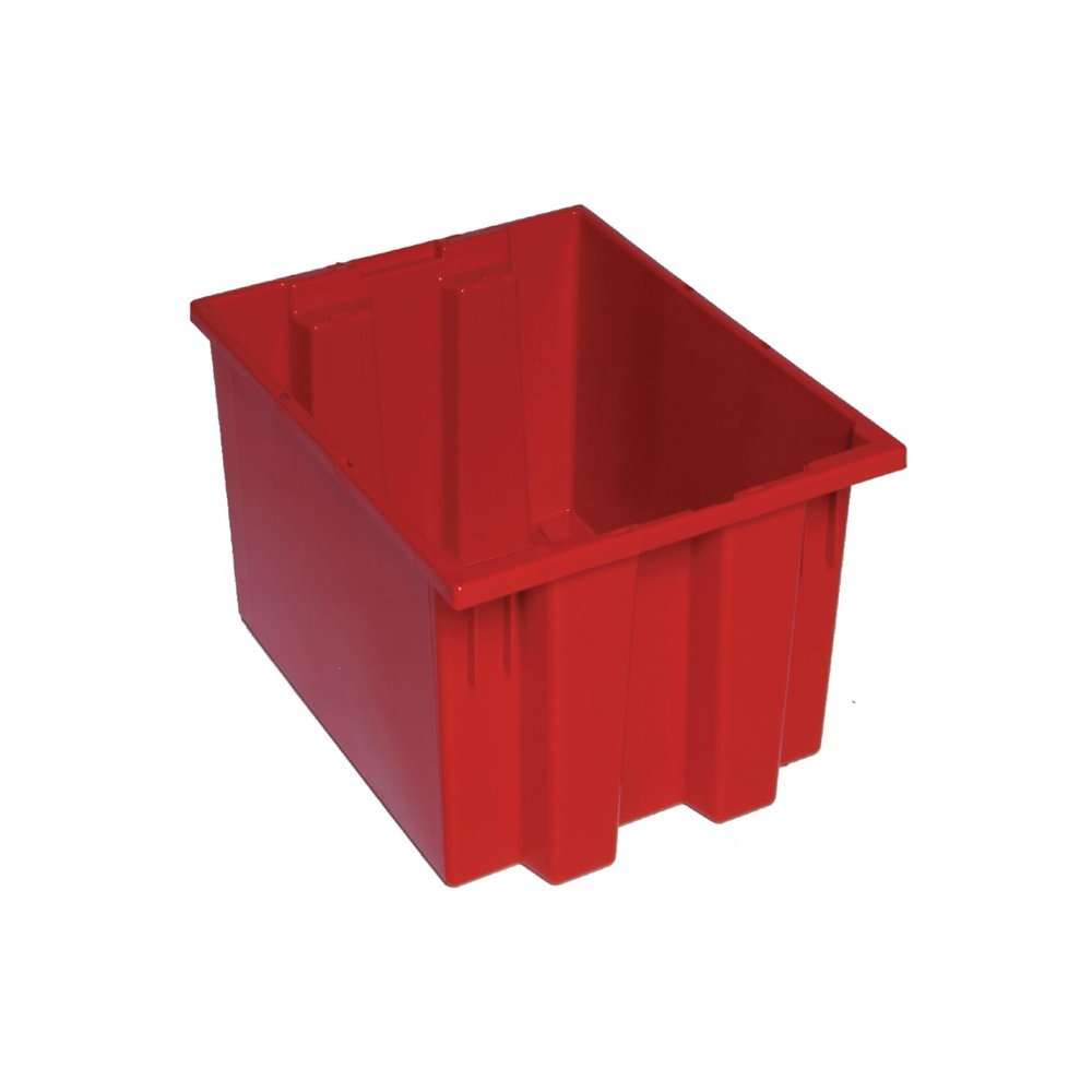 Quantum SNT190RD 19-1/2-Inch by 15-1/2-Inch by 10-Inch Stack and Nest Tote, Red, 6-Pack
