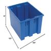 Quantum SNT190BL 19-1/2-Inch by 15-1/2-Inch by 10-Inch Stack and Nest Tote, Blue, 6-Pack view 2