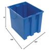 Quantum Storage snt195 Nest Totes Heavy Duty Part Organizer Bins - 19-1/2" x 15-1/2" x 13" - 6 Pack view 3