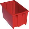 QUANTUM STORAGE SYSTEMS SNT185RD Genuine Stack and Nest Tote, Heavy-Duty Polypropylene Container for Warehouse, Shipping & Storage, 18" x 11" x 9", Red, 6-Pack view 2