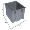 Quantum Storage snt195 Nest Totes Heavy Duty Part Organizer Bins - 19-1/2" x 15-1/2" x 13" - 6 Pack view 2