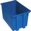 Quantum SNT240BL 23-1/2-Inch by 15-1/2-Inch by 12-Inch Stack and Nest Tote, Blue, 3-Pack view 1